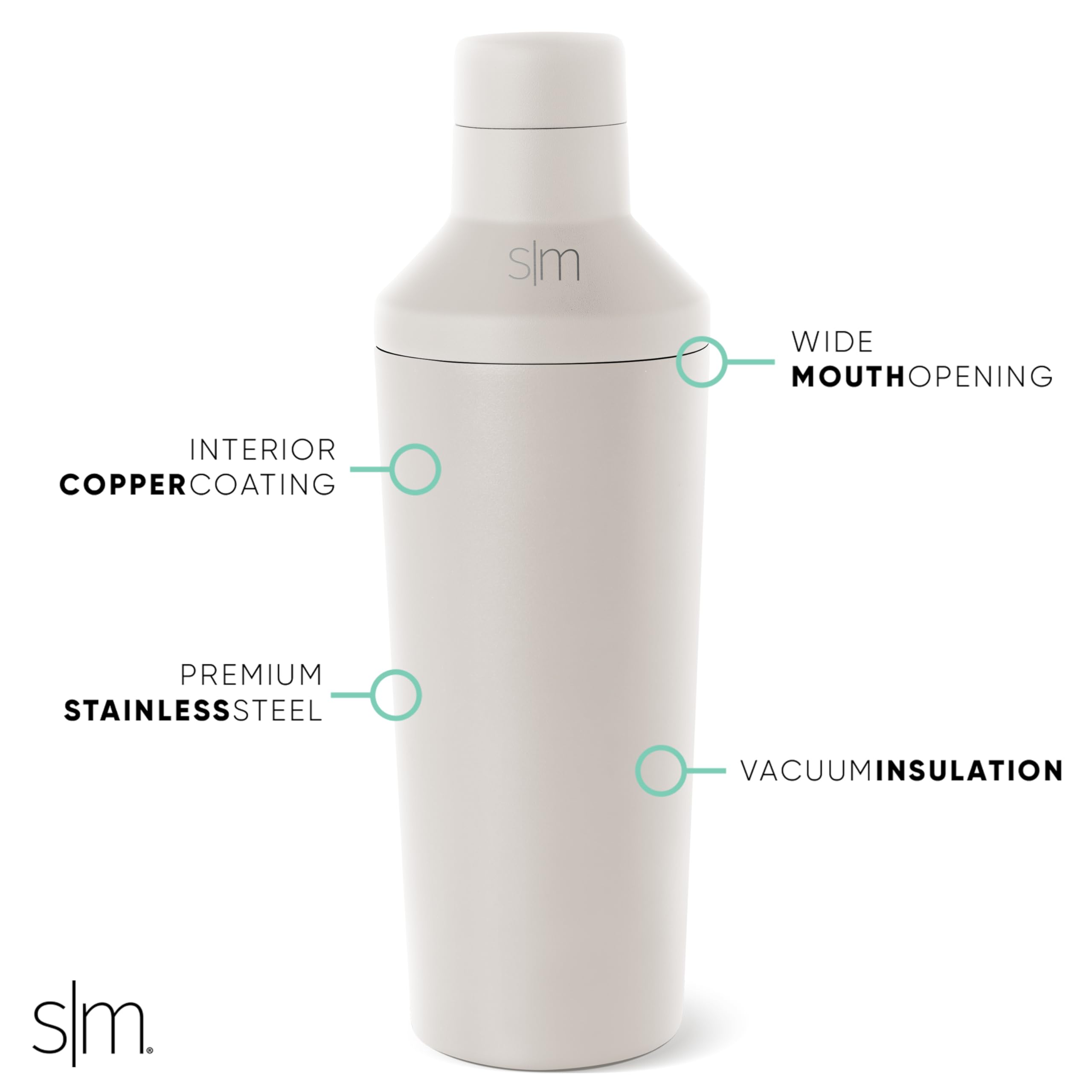 Foto 3 pulgar | Set De Coctelera Simple Modern Boston, 600 Ml, Acero Inoxidable - Venta Internacional.