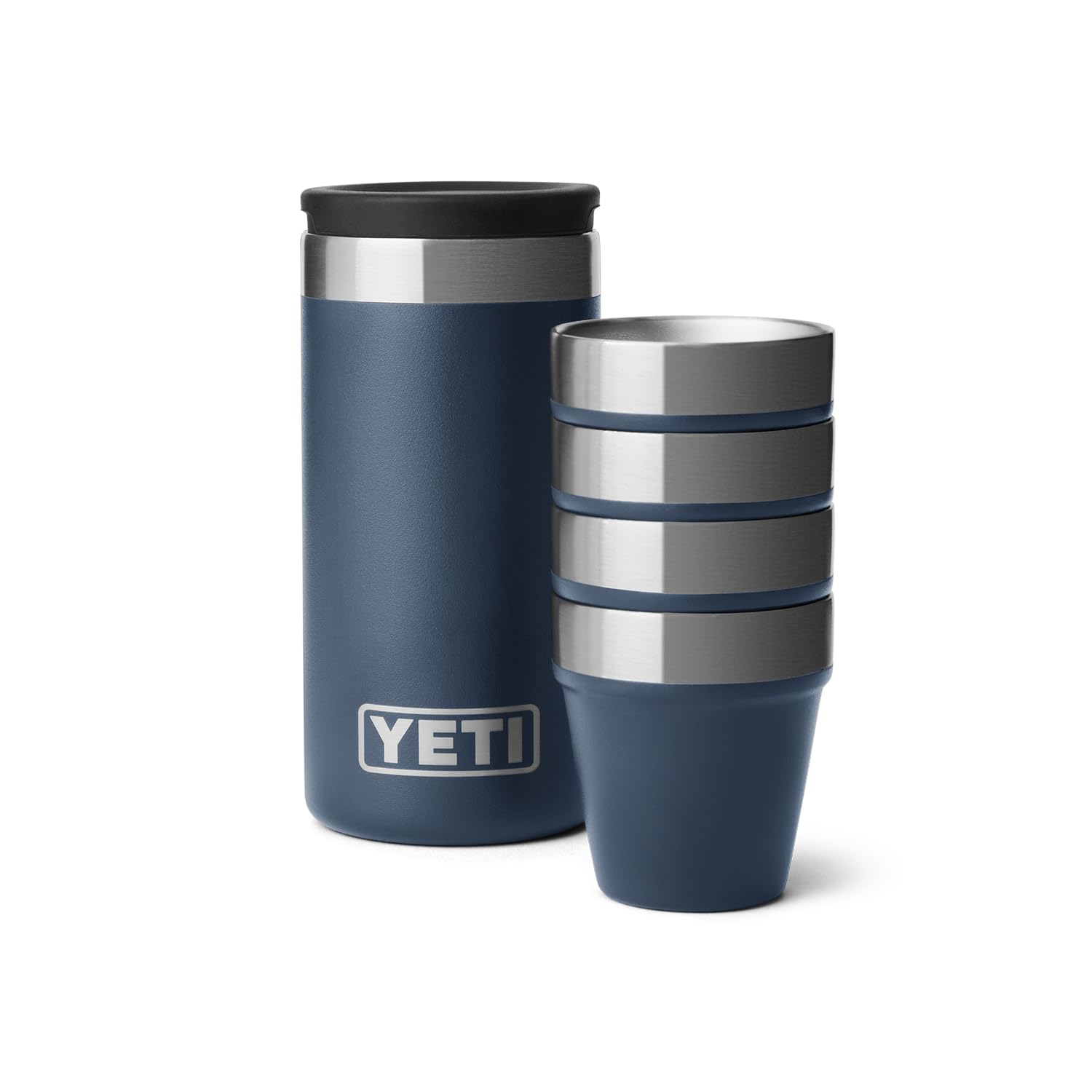 Foto 6 pulgar | Set De 4 Vasos De Chupito Yeti Con Funda De Transporte, Color Azul Marino, 50 Ml - Venta Internacional.