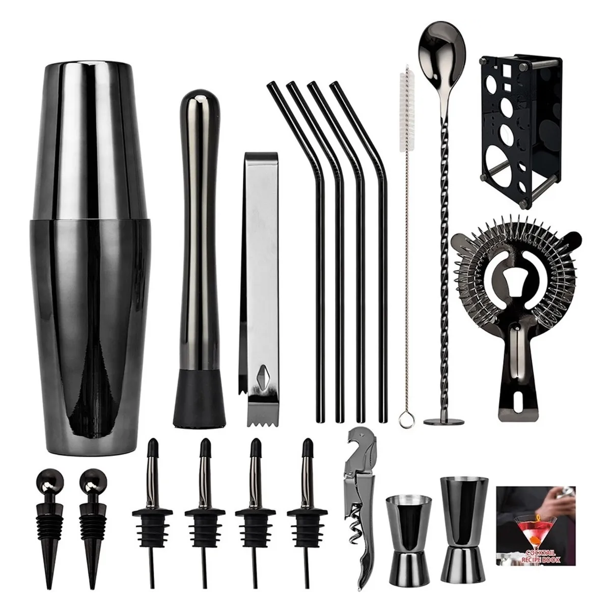 Foto 2 | Kit De Cocteleriade 750ml 20 Piezas Lab.g Negro