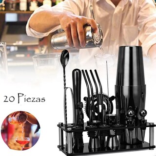 Foto 3 | Kit De Cocteleriade 750ml 20 Piezas Lab.g Negro