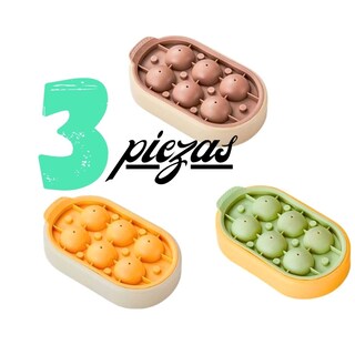 Foto 1 | 3 Piezas De Silicona Bandeja Total 18 Bolitas De Hielo Verano Flexible Cocina Bloque De Hielo Helado Molde Herramienta