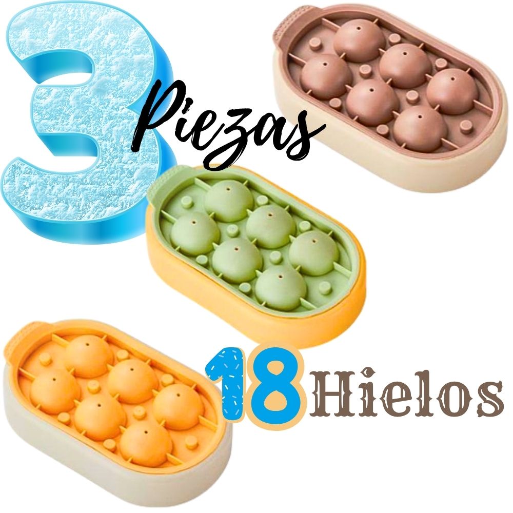 Foto 4 pulgar | 3 Piezas De Silicona Bandeja Total 18 Bolitas De Hielo Verano Flexible Cocina Bloque De Hielo Helado Molde Herramienta