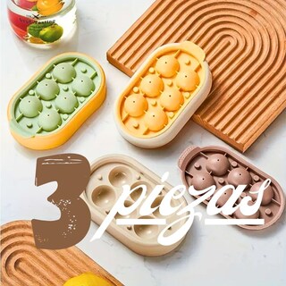 Foto 7 | 3 Piezas De Silicona Bandeja Total 18 Bolitas De Hielo Verano Flexible Cocina Bloque De Hielo Helado Molde Herramienta
