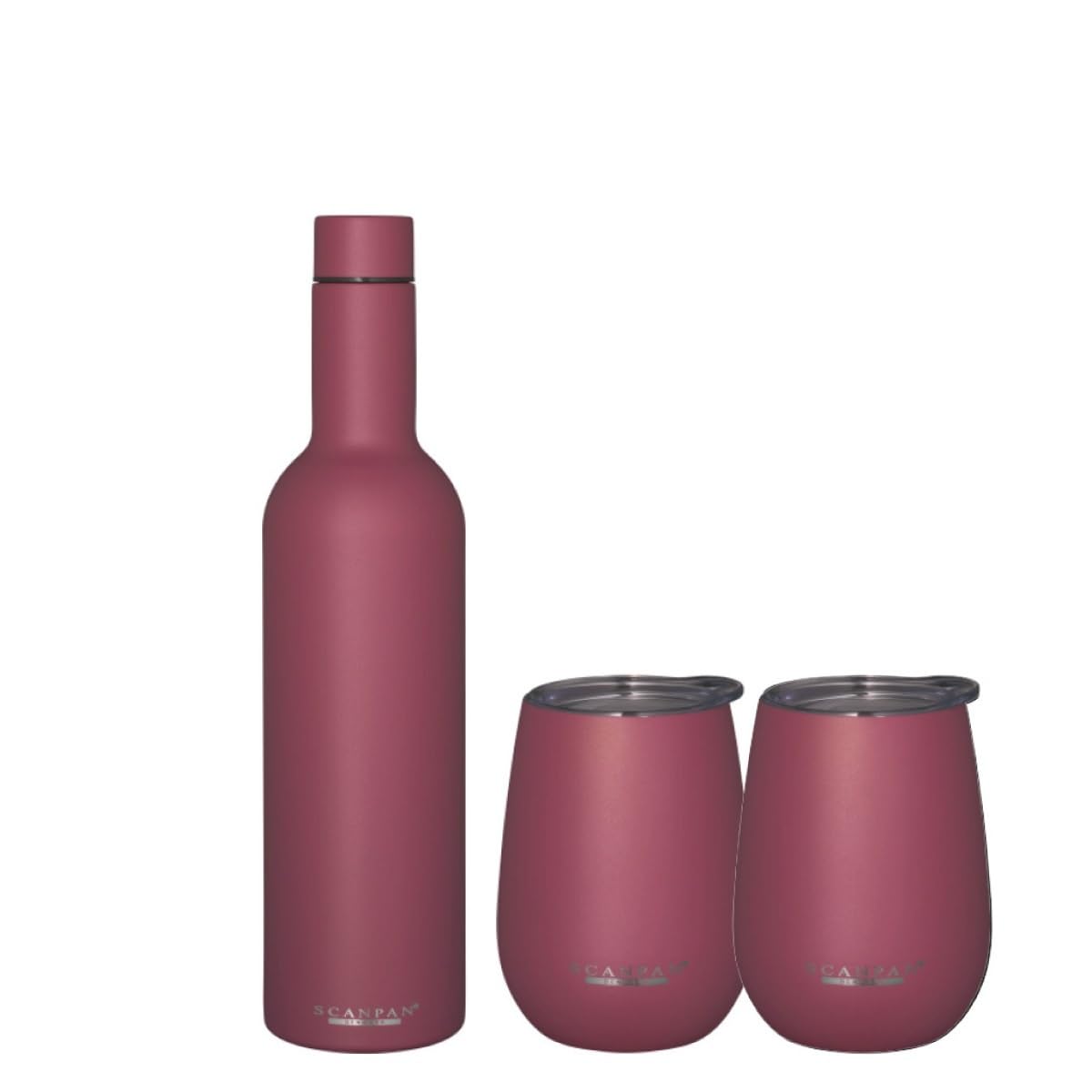 Foto 2 pulgar | Set De Regalo De Vino Scanpan To Go Persian Red Con Botella De 750 Ml Y 2 Vasos De 350 Ml - Venta Internacional.