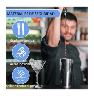 Foto 3 | 24 Piezas Dosificador De Botellas Unidades Acero Inoxidable Bar