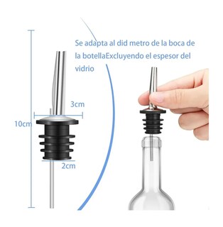 Foto 4 | 24 Piezas Dosificador De Botellas Unidades Acero Inoxidable Bar