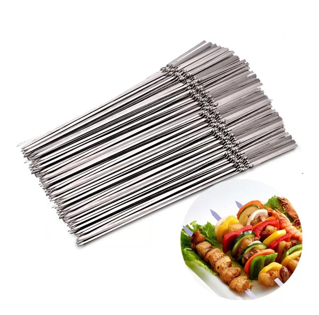 Foto 1 | Set De 20 Brochetas De Acero Inoxidable Reutilizables Para Carne