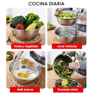 Foto 5 | Juego De Ensaladeras Multifuncional 3 En 1 Aquila