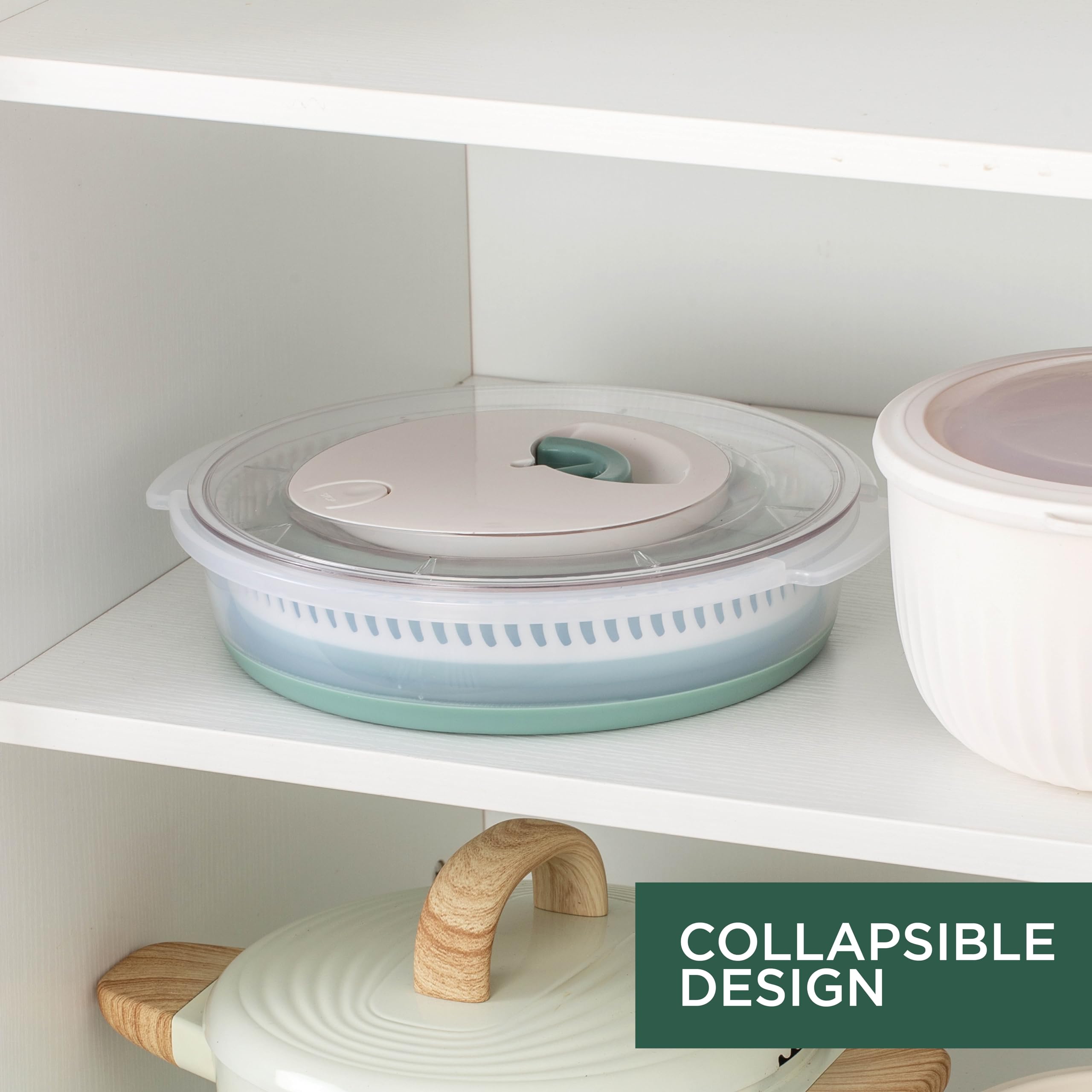 Foto 4 pulgar | Centrifugadora para Ensaladas Cook with Color Plegable 4 L con Colador de Salvia - Venta Internacional