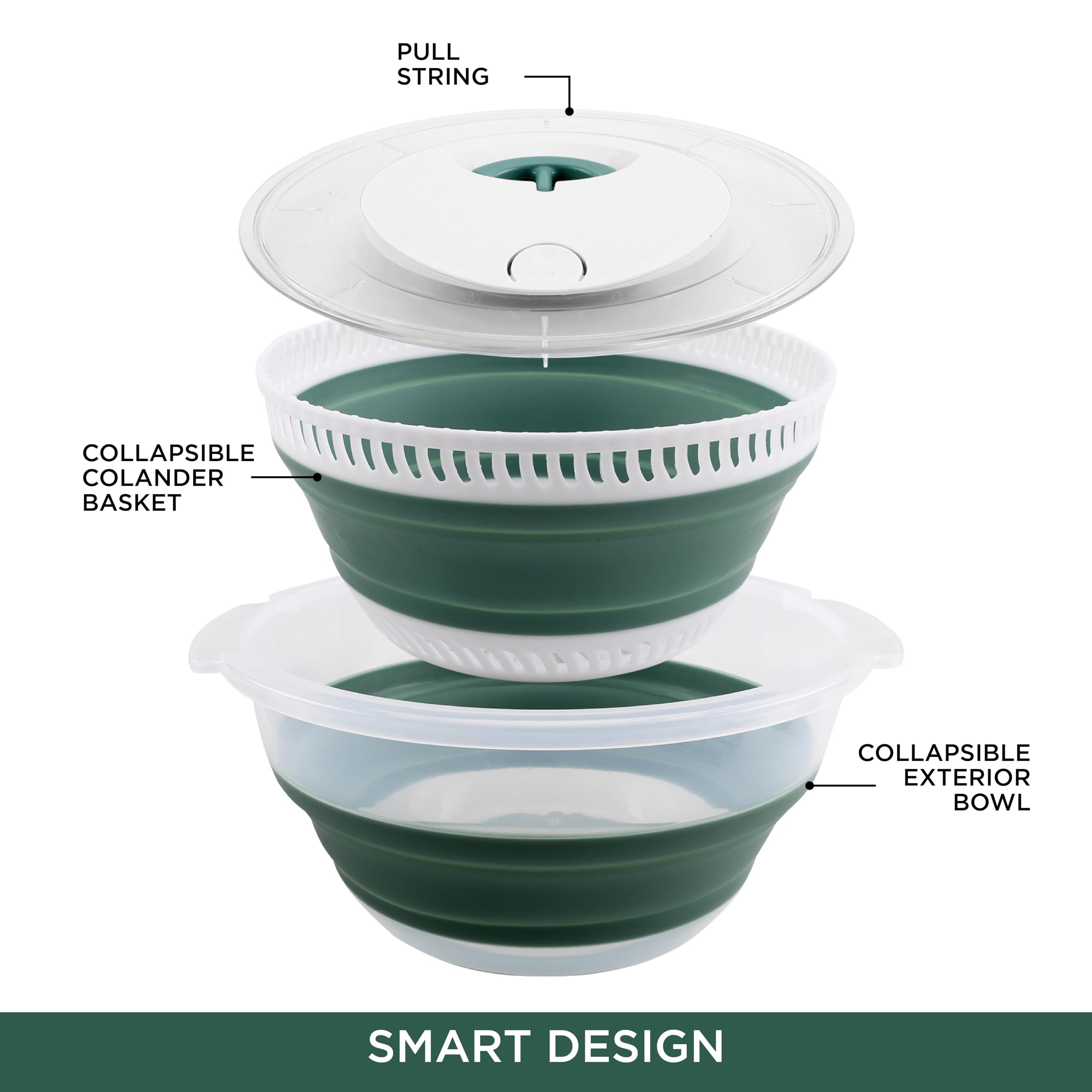 Foto 8 pulgar | Centrifugadora para Ensaladas Cook with Color Plegable 4 L con Colador de Salvia - Venta Internacional