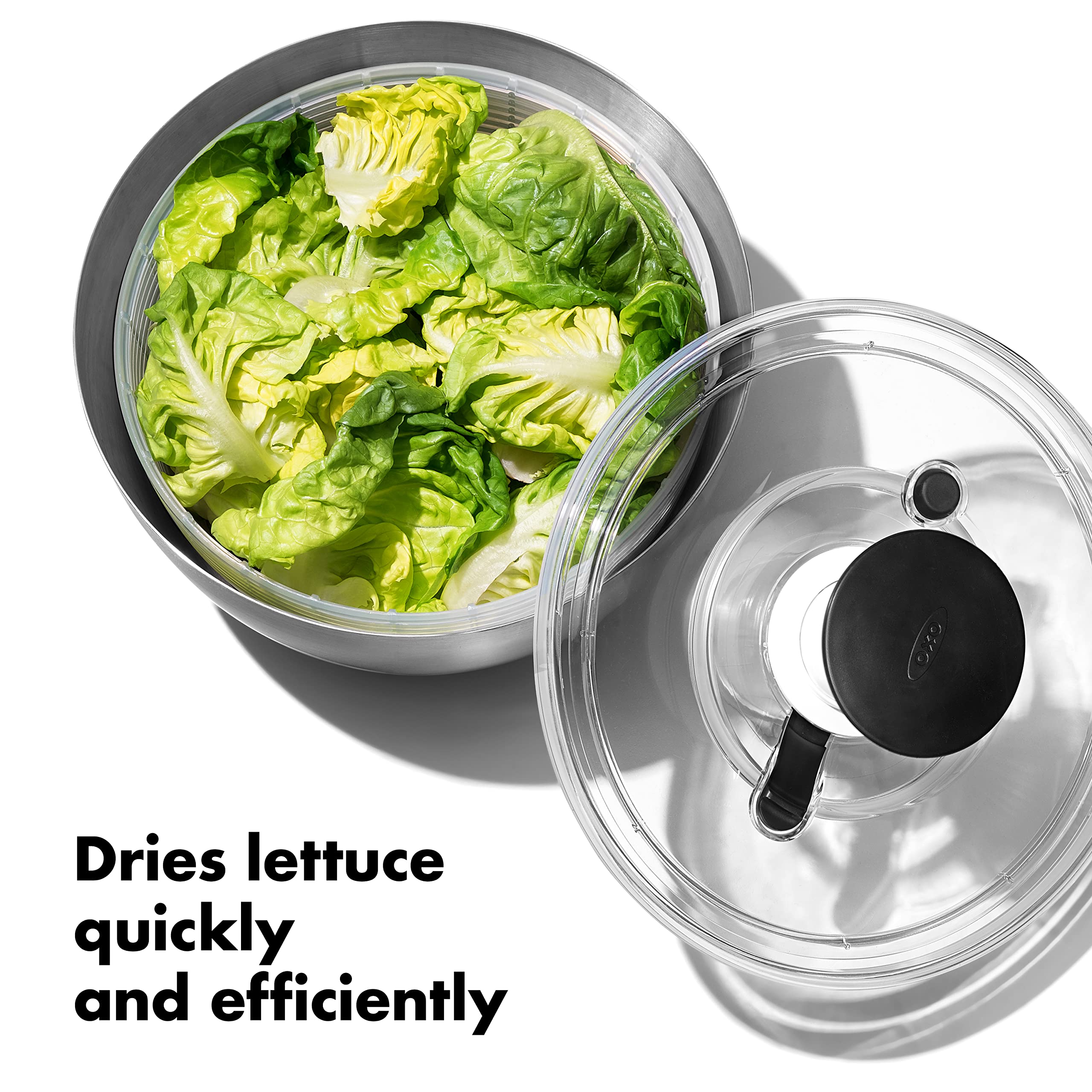 Foto 3 pulgar | Espinillo Para Ensaladas Oxo Good Grips, Acero Inoxidable, 6 L - Venta Internacional.