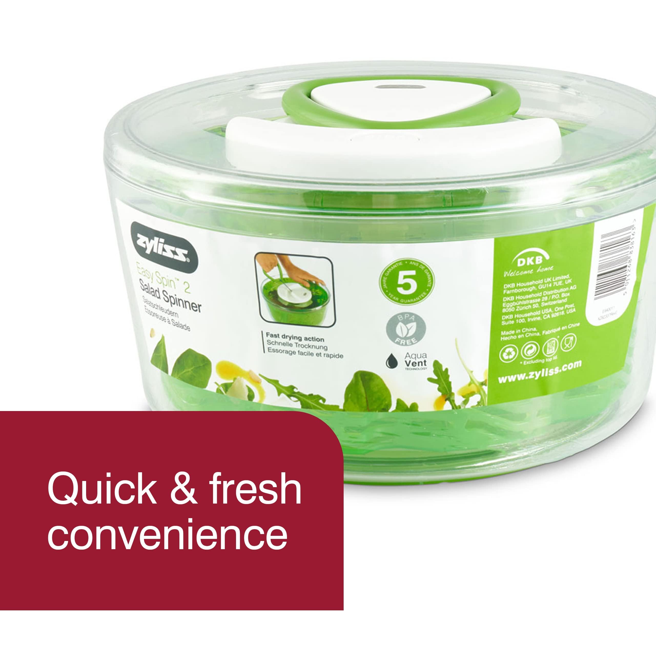 Foto 3 pulgar | Centrifugadora De Ensaladas Zyliss Easy Spin 2 Aquavent Large Green - Venta Internacional.