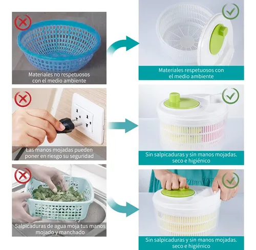 Foto 4 pulgar | Centrifugador Verduras Y Frutas Escurridor Secador Lechuga