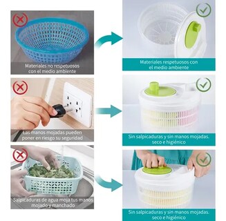 Foto 3 | Centrifugador Verduras Y Frutas Escurridor Secador Lechuga