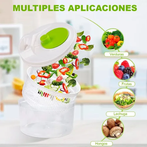 Foto 7 | Centrifugador Verduras Y Frutas Escurridor Secador Lechuga