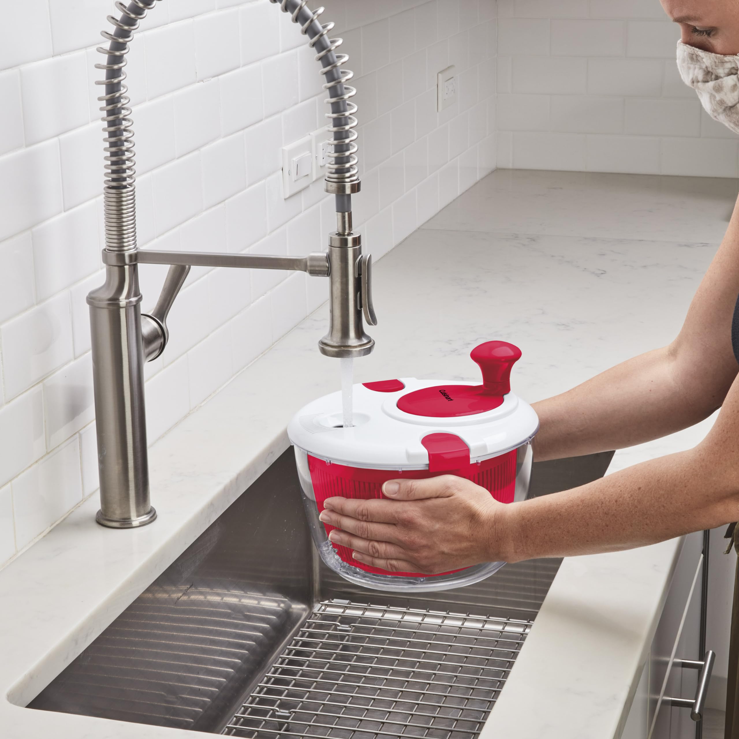 Foto 6 pulgar | Centrifugadora De Ensaladas Cuisinart Ctg-00-sasr, 5 Litros, Lavar, Centrifugar Y Secar, Color Rojo - Venta Internacio