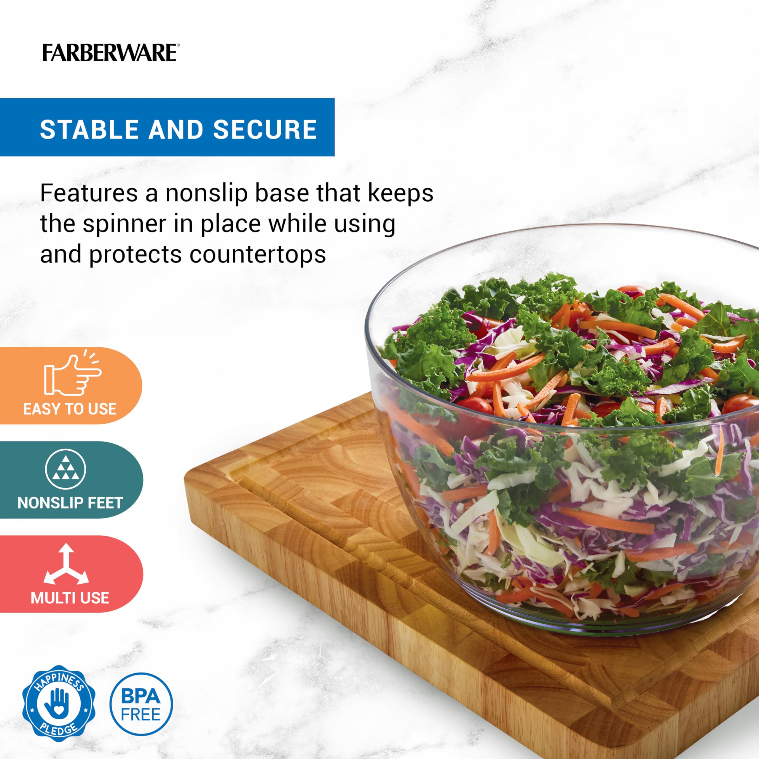 Foto 2 | Salad Spinner Farberware Professional Pump 3 L, Color Verde - Venta Internacional.