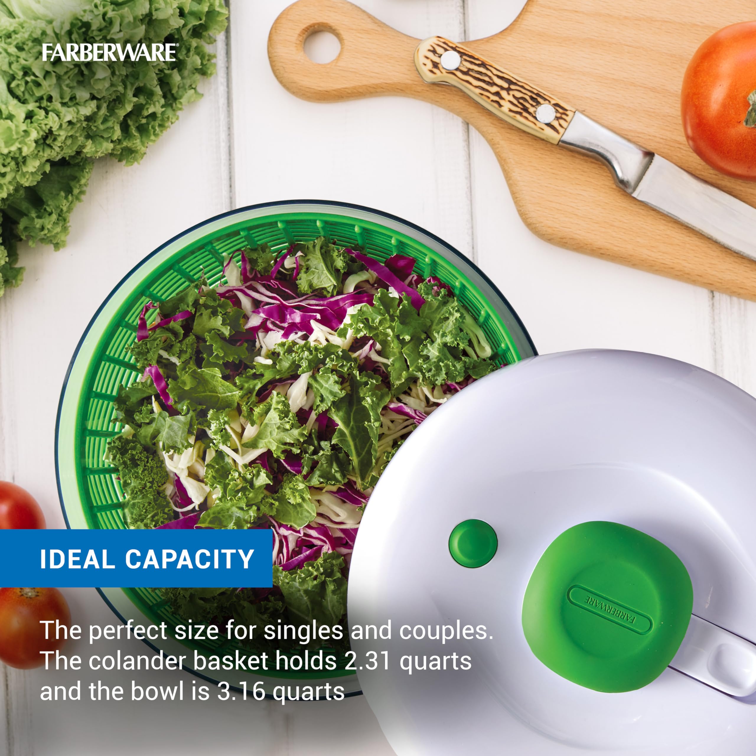 Foto 4 pulgar | Salad Spinner Farberware Professional Pump 3 L, Color Verde - Venta Internacional.