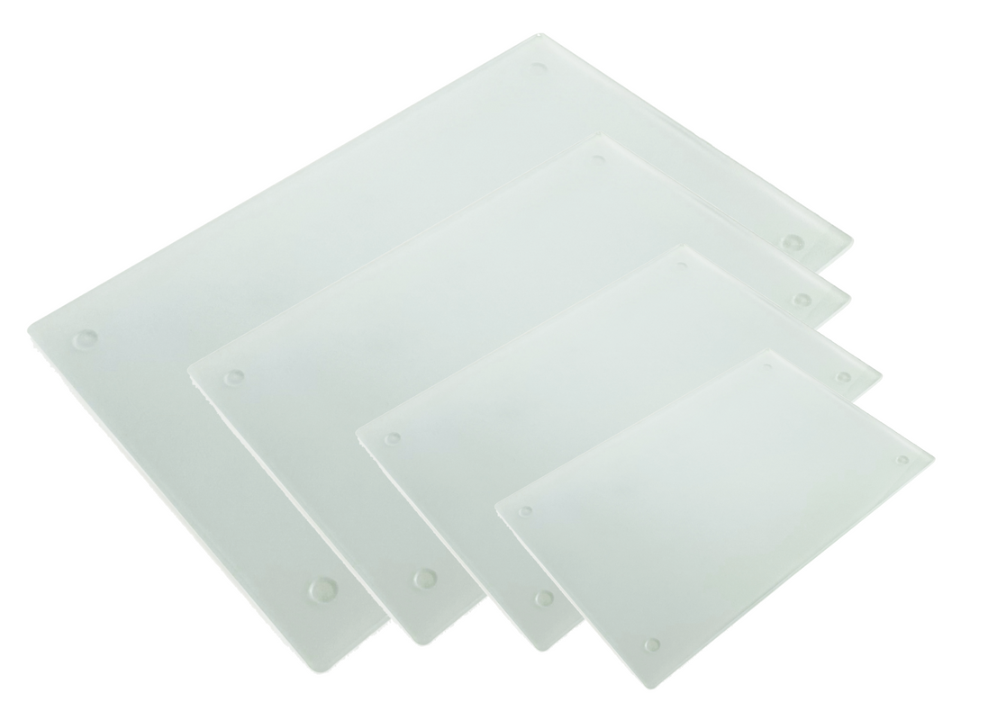 Tablas para Picar Alimentos 4 Piezas Vidrio Templado Hc-11 Baum Brothers color Transparente