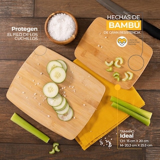 Foto 4 | Set de 2 Tablas Vasconia 4036725 para Picar Hechas de Bambú