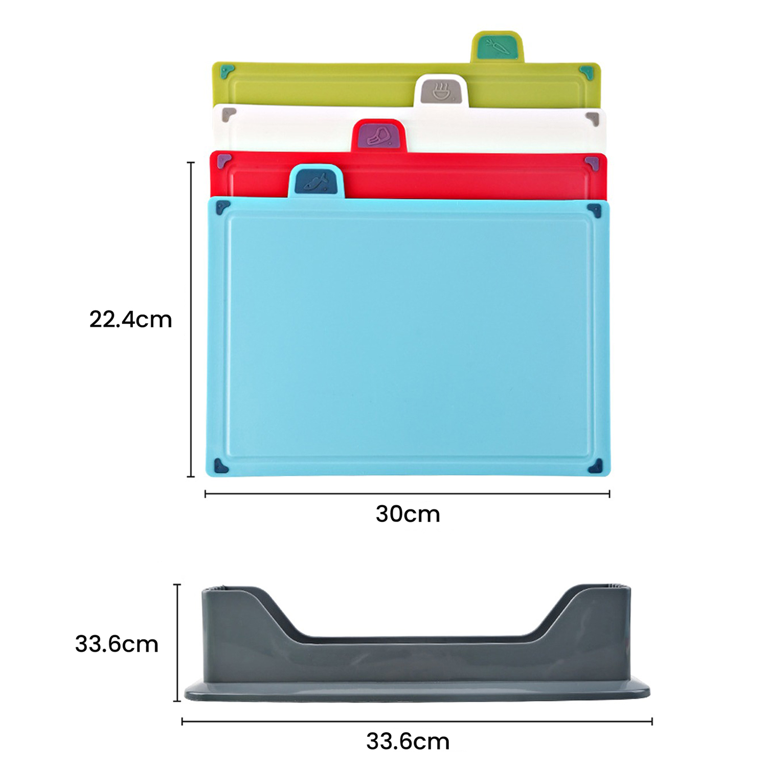 Foto 4 pulgar | Tablas para Picar Hiperware con Base de Almacenamiento Multicolor