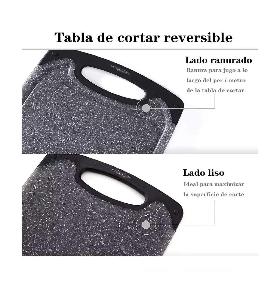 Foto 4 pulgar | Tablas para Picar Belug con Asa Gris