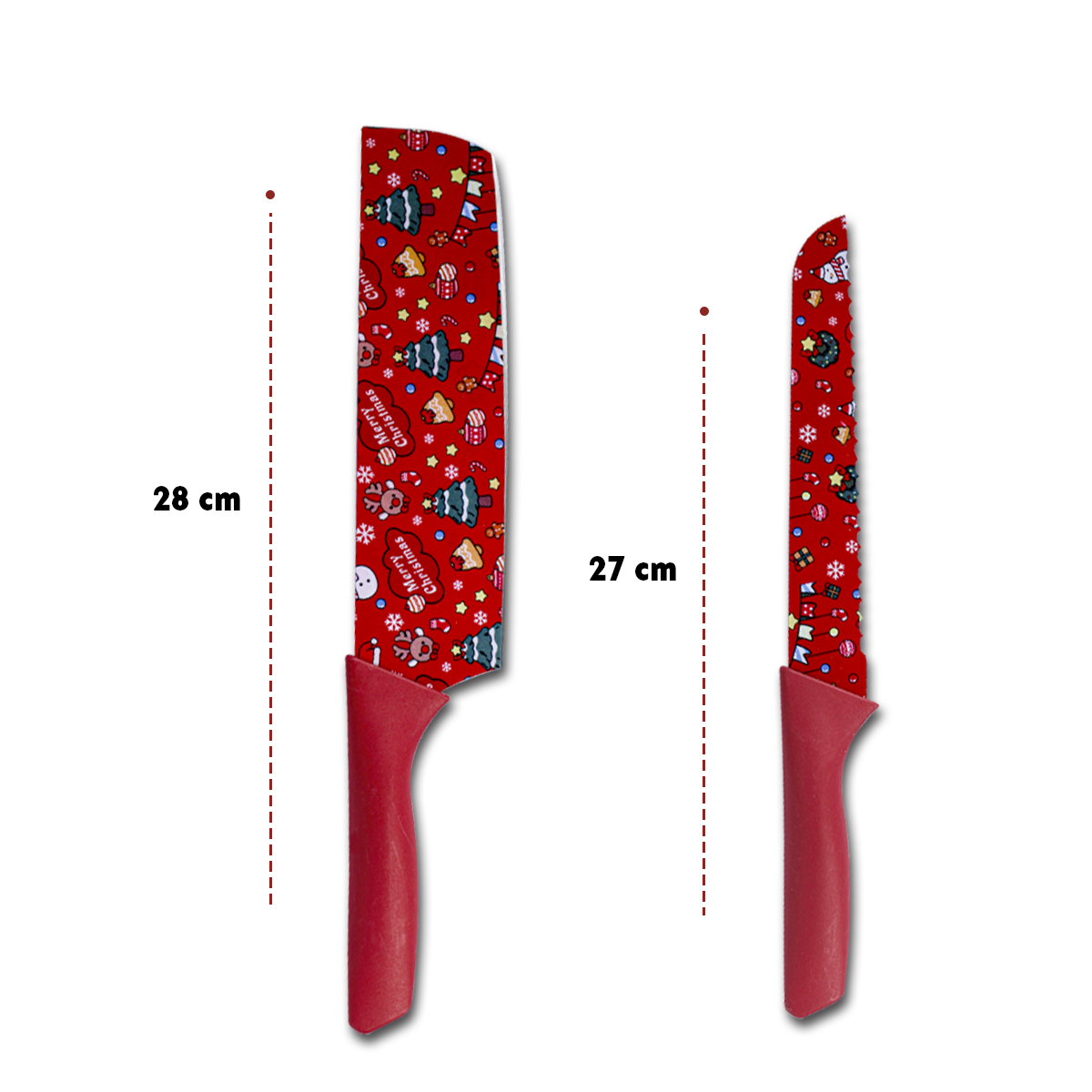 Foto 4 pulgar | Set de Cuchillos para Cocina KitchenChef Diseño Navideño