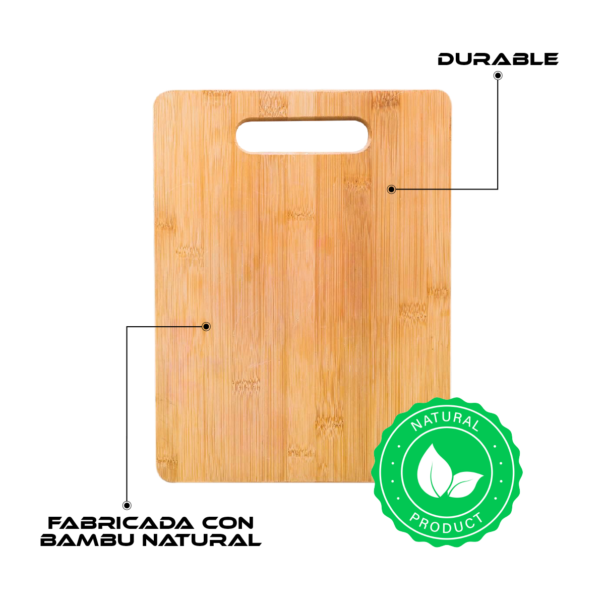 Foto 4 pulgar | Set De 3 Tablas De Madera De Bambu Para Picar Alimentos