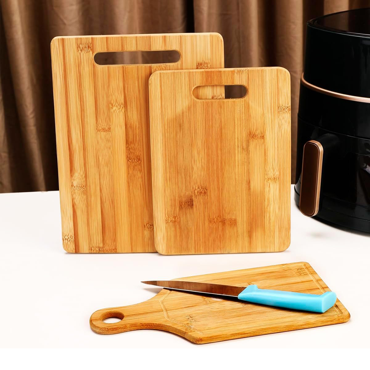 Foto 6 pulgar | Set De 3 Tablas De Madera De Bambu Para Picar Alimentos