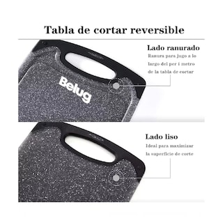 Foto 2 | 3 Piezas Tablas Para Picar De Cocina Mango Alimentos Asa Gris Belug