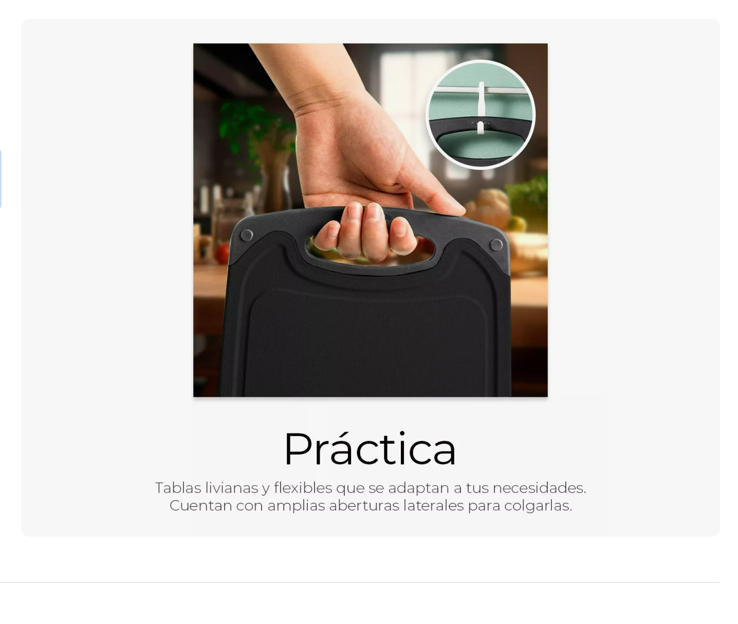 Foto 4 pulgar | Tabla De Cocina Para Picar Cortar Alimentos Set 3 Piezas Negro Xtellar
