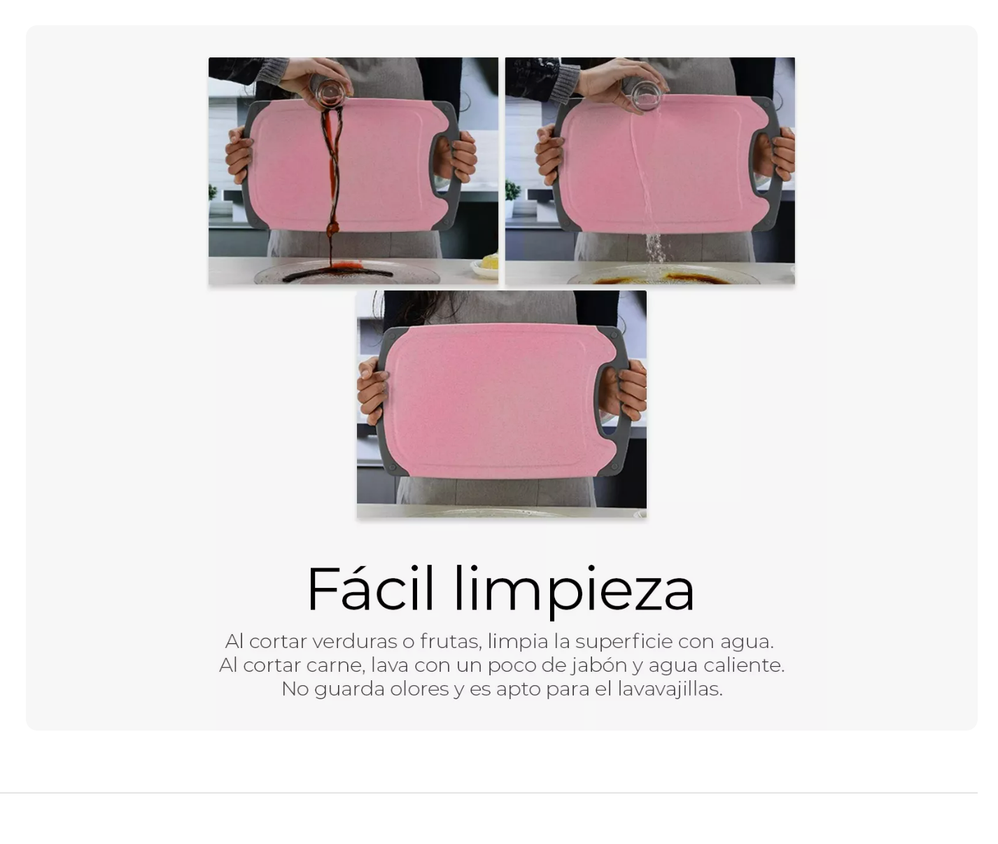 Foto 5 pulgar | Tabla De Cocina Para Picar Cortar Alimentos Set 3 Piezas Rosa Xtellar