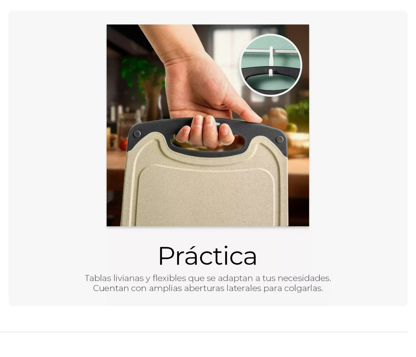 Foto 5 pulgar | Tabla De Cocina Para Picar Cortar Alimentos Set 3 Piezas Beige Xtellar