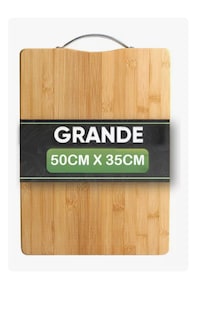 Foto 1 | Tabla Picar Cortar Lagom 50x35cm De Bambú Y Madera Orgánico Natural 3en1 Con Agarradera Xtellar