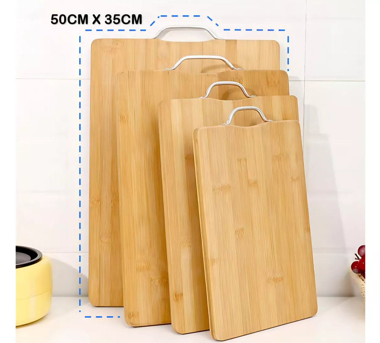 Foto 2 | Tabla Picar Cortar Lagom 50x35cm De Bambú Y Madera Orgánico Natural 3en1 Con Agarradera Xtellar
