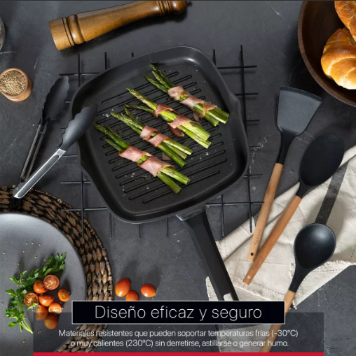 Foto 5 pulgar | Set 12 Utensilios De Cocina Xtellar De Silicona Y Madera Color Negro