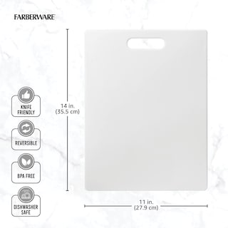 Foto 5 | Tabla De Cortar Farberware, Grande, De Plástico, Apta Para Lavavajillas, Color Blanco - Venta Internacional.
