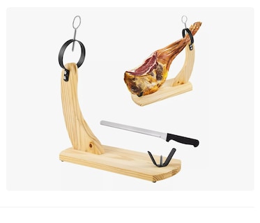 Foto 1 | Tabla Picar Para Jamón De Madera Con Almohadillas Y Cuchillo Xtellar