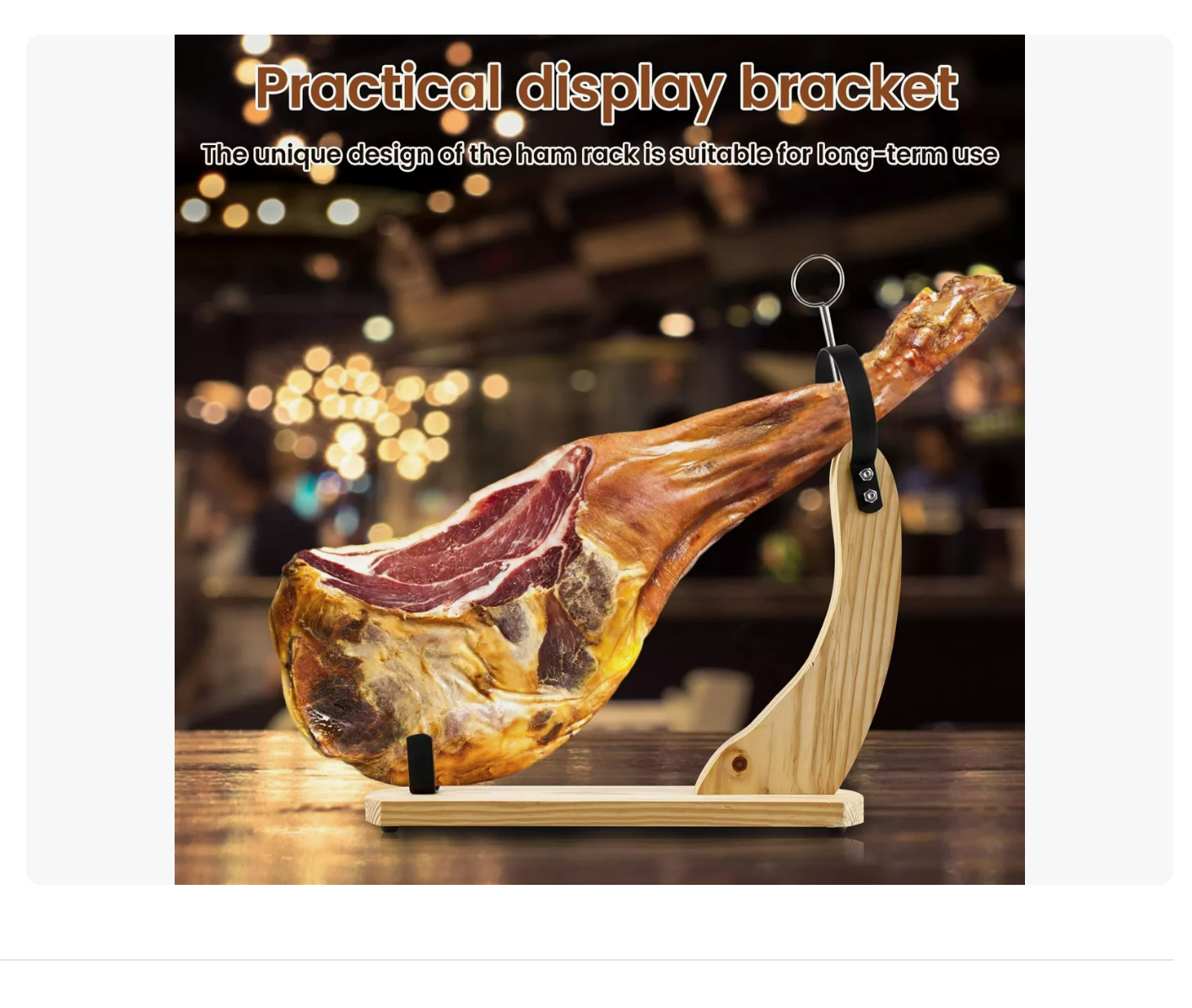 Foto 4 pulgar | Tabla Picar Para Jamón De Madera Con Almohadillas Y Cuchillo Xtellar