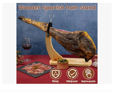 Foto 4 | Tabla Picar Para Jamón De Madera Con Almohadillas Y Cuchillo Xtellar