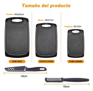 Foto 2 | 5pcs Juego De Tablas De Cortar De Cocina Xtellar