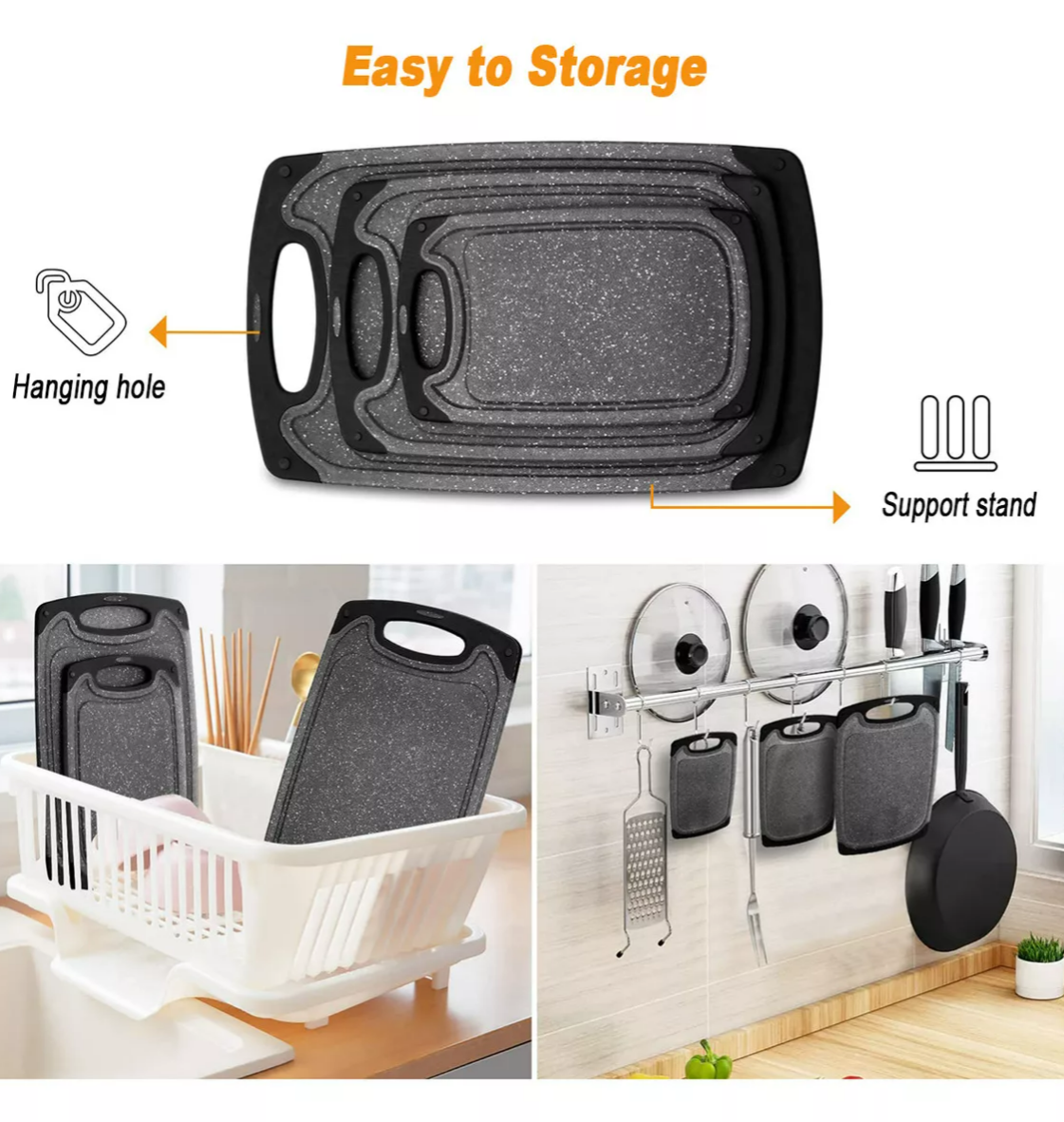 Foto 4 | 5pcs Juego De Tablas De Cortar De Cocina Xtellar