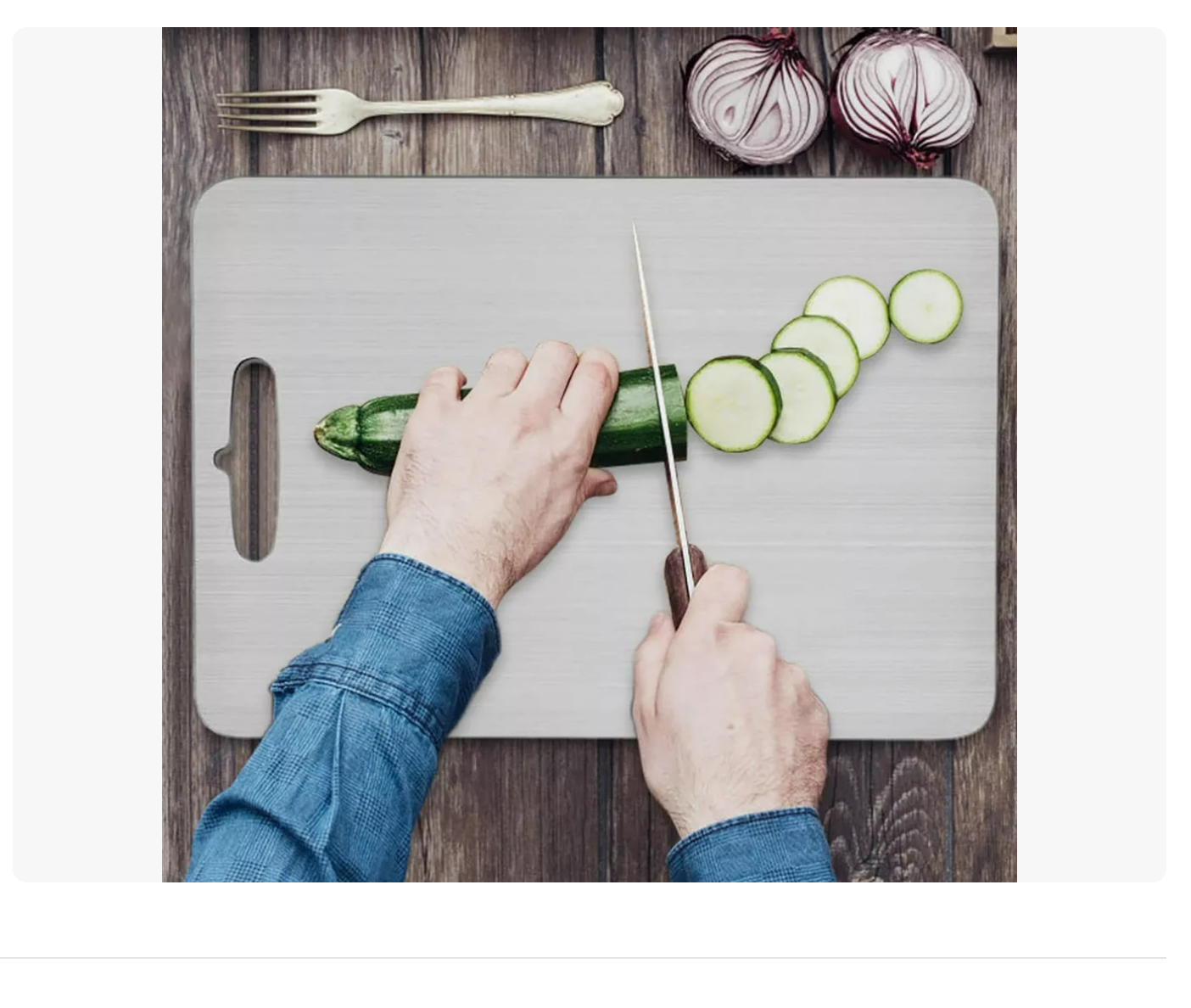 Foto 4 pulgar | Tabla Para Picar Cortar Verduras Frutas Acero Inoxidable 2p