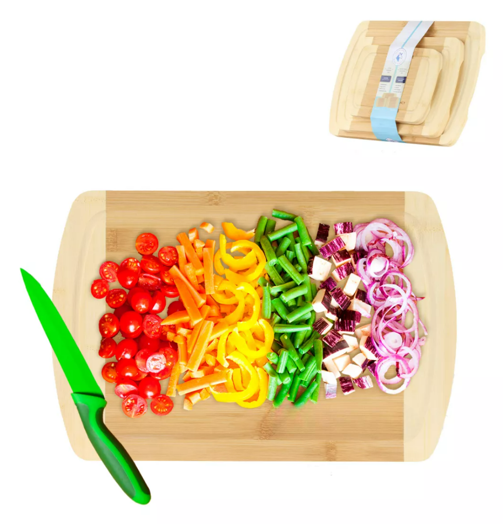 Foto 4 pulgar | Tablas Para Cortar De Bambú Liso Set De 3 Xtellar