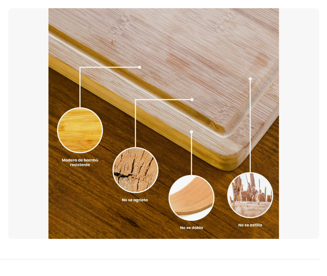 Foto 4 pulgar | Tabla De Cocina Para Picar Cortar 3 Piezas Bambu Natural Xtellar