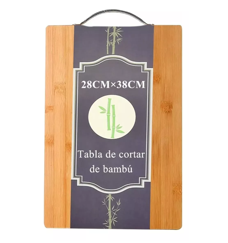 Foto 1 | Tabla Para Picar Xtellar De Bambú Con Mango De Acero Inoxidable Color Marrón
