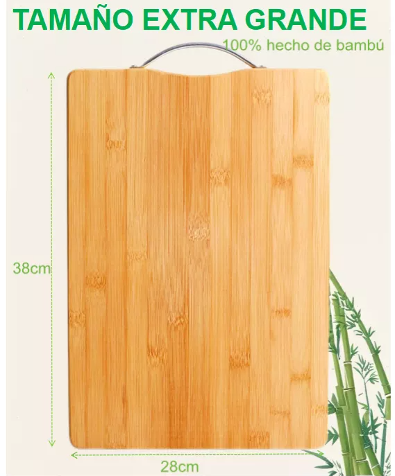 Foto 4 pulgar | Tabla Para Picar Xtellar De Bambú Con Mango De Acero Inoxidable Color Marrón