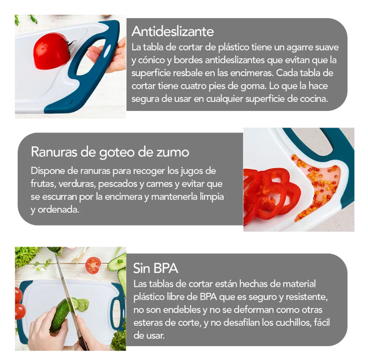 Foto 7 | Tablas Xtellar Para Picar Set 4 Piezas