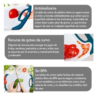 Foto 7 | Tablas Xtellar Para Picar Set 4 Piezas