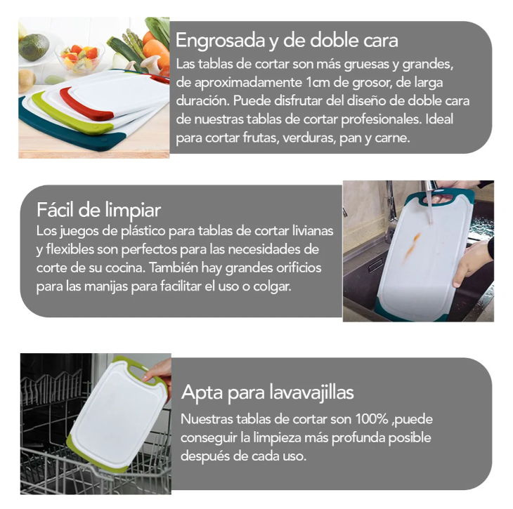Foto 9 pulgar | Tablas Xtellar Para Picar Set 4 Piezas
